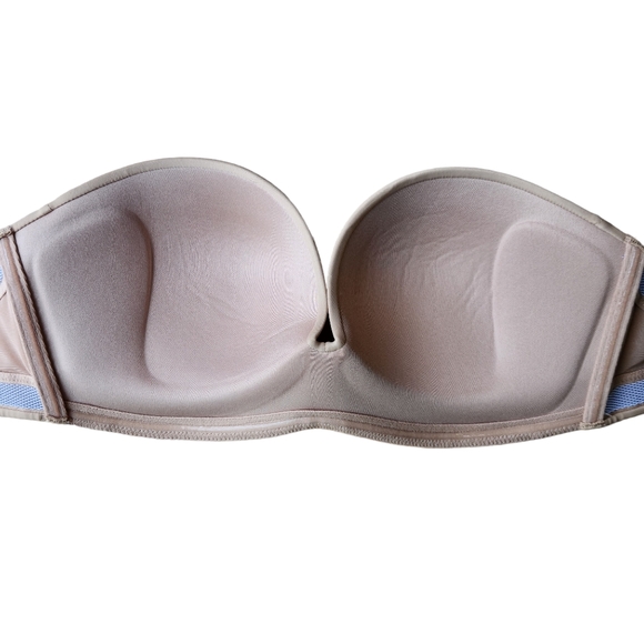 Delimira Slightly Lined Great Support Lace Strapless Bra, Size 32D - Picture 2 of 8